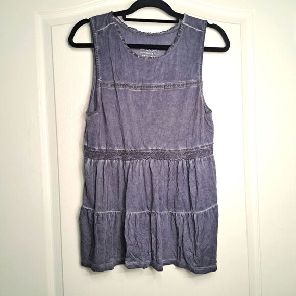 Torrid Super Soft Blue Tank Top Lace Detail - Picture 1 of 5